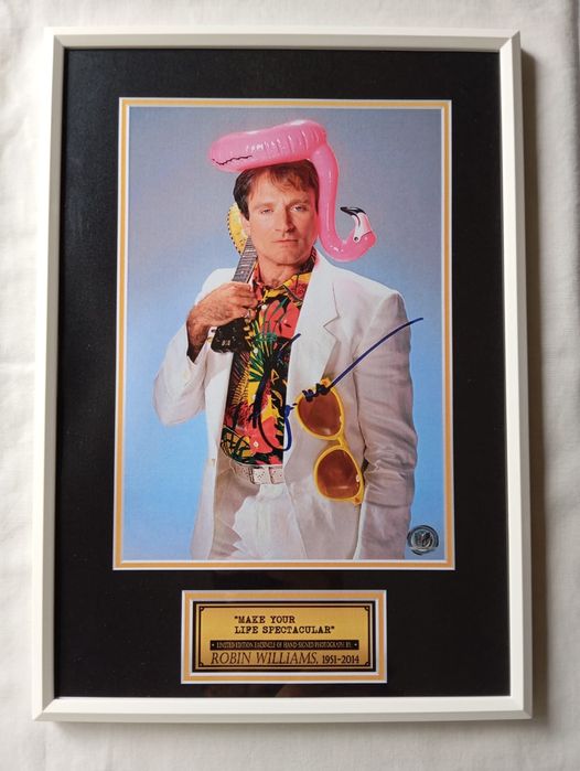 Moldura Robin Williams Memorial Photo com Autógrafo (A4)