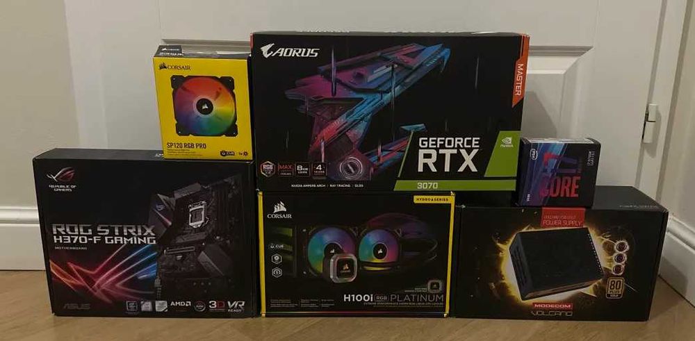 Wydajny komputer gamingowy – RTX 3070, i7-9700K, 32GB RAM, Corsair