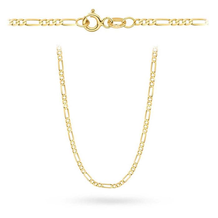 Łańcuszek złoty splot figaro 45 cm