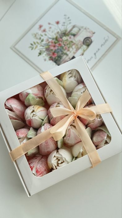 Букети із зефіру, тюльпани зефір