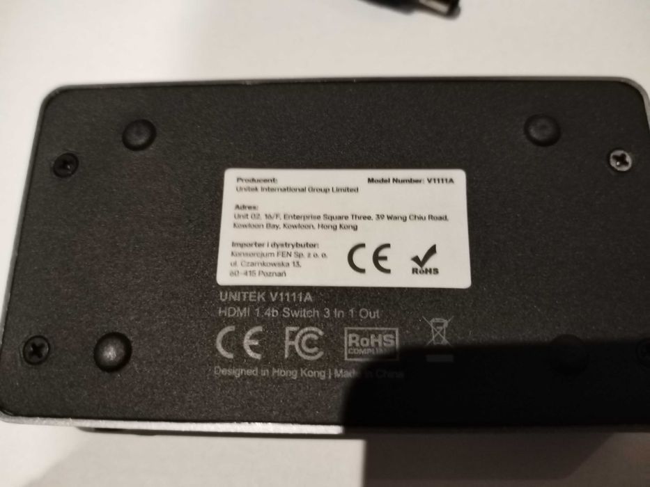 Przełącznik switch HDMI, Unitek, 3 wejścia, 1 wyjście