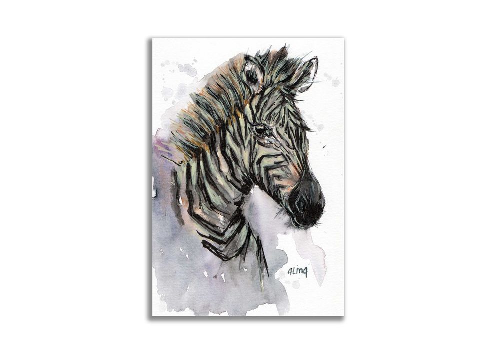 Obraz ręcznie malowany "Zebra" +rama