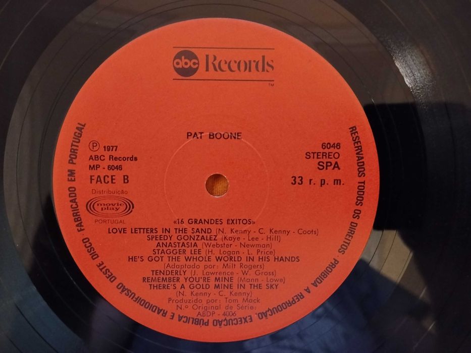 Pat Boone - 16 Grandes Exitos (Disco Vinil)