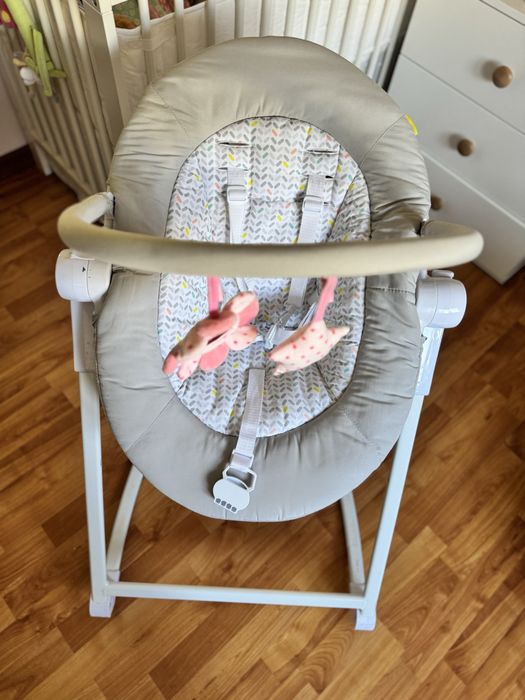 Espreguiçadeira alta BADABULLE Compact'Up - cinzento claro estampado