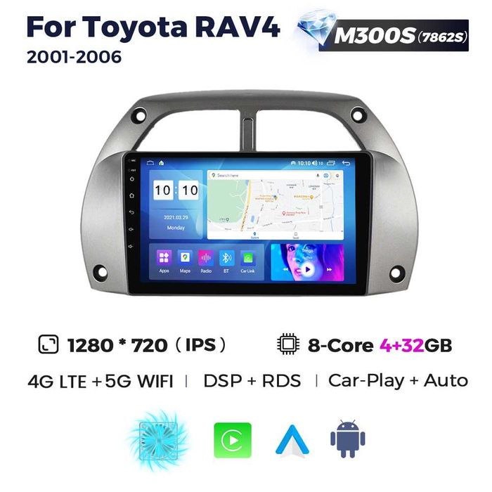 Штатна магнітола Toyota RAV4  gps НАВІГАЦІЯ андроїд