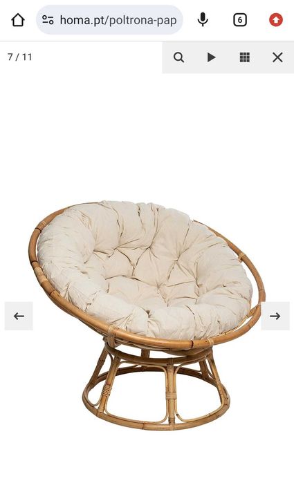 Poltrona jardim natural em bambu