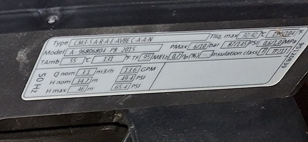 Grundfos cm - Bomba cm-3-5a 1x230v 0,87hp 1-1