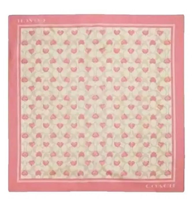 Хустинка платок coach Signature Heart Print Silk