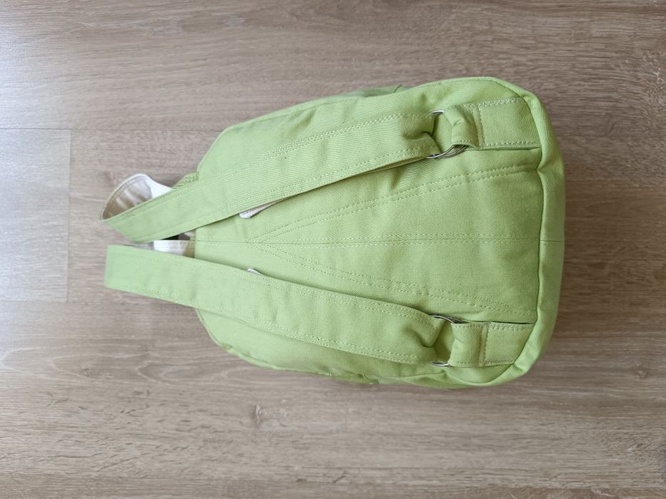 Cтильный джинсовый городской рюкзак New Nice  салатового цвета.