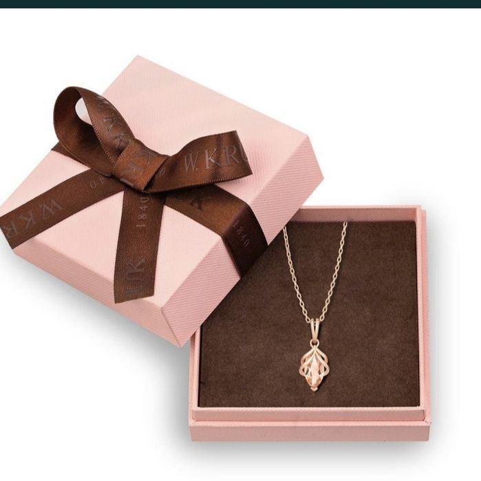 Naszyjnik W.Kruk Balerina różowe srebro 925