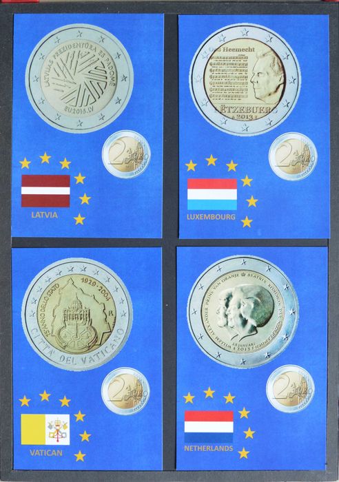 Postais - 8 unidades - tema 2 euros comemorativos - olx X10498