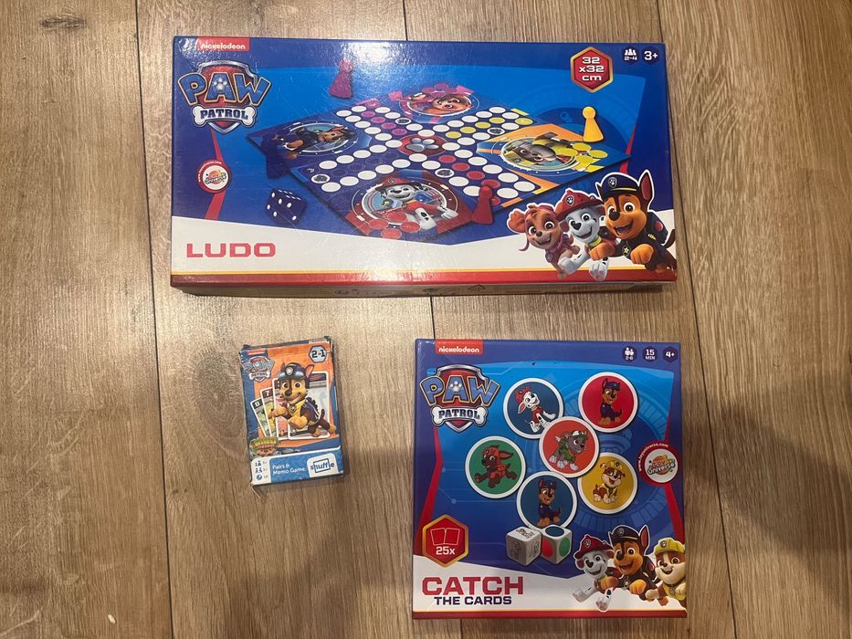 Psi Patrol: puzzle, gry, książki - duży zestaw