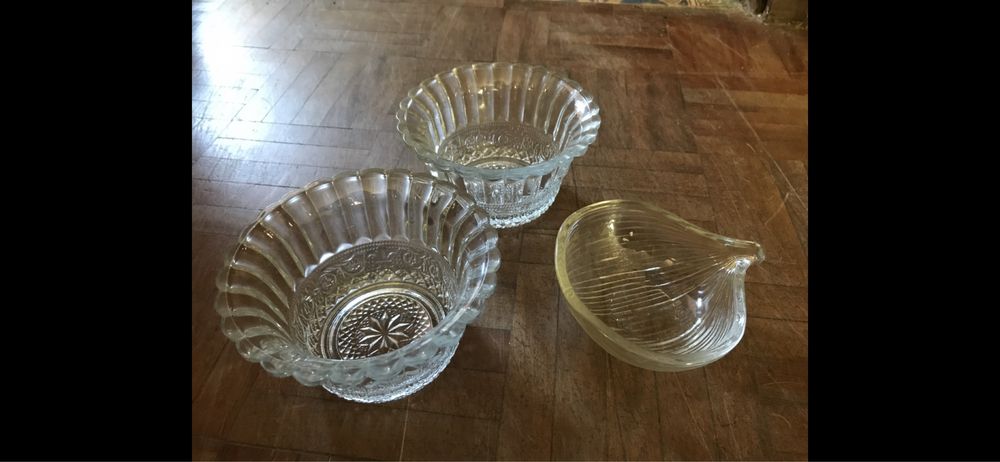 Conjuntos taças / saladeiras / fruteiras antigas vidro e cristal