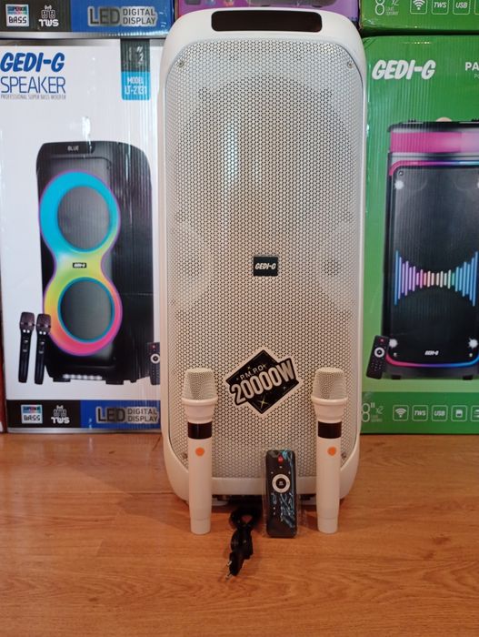 Блютуз караоке акустика Temeisheng-33(SD,USB,FM) ПультДУ, 2микрофона