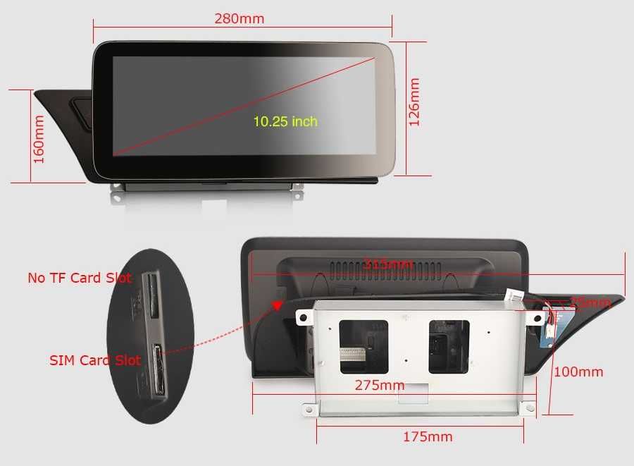 Radio FM RDS DAB+ CarPlay Android WiFi GPS USB MP4 MP3 Audi A4 A5