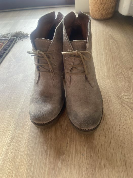 Botas de camurca beje da Seaside T. 40