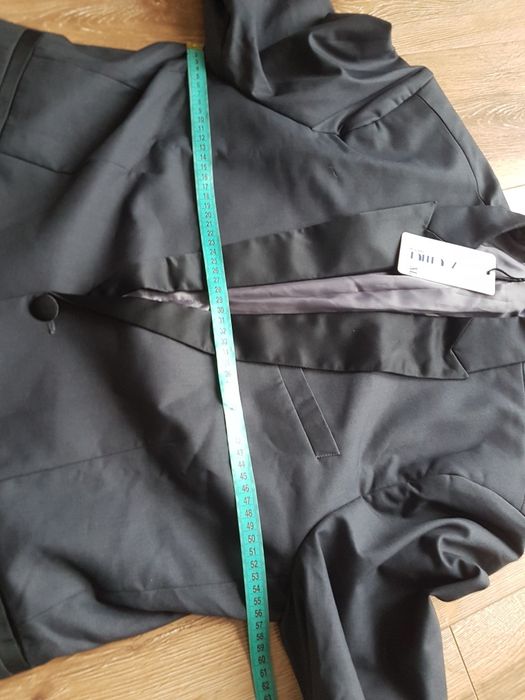 XL Youthup marynarka + kamizelka garnitur męska smoking grafit