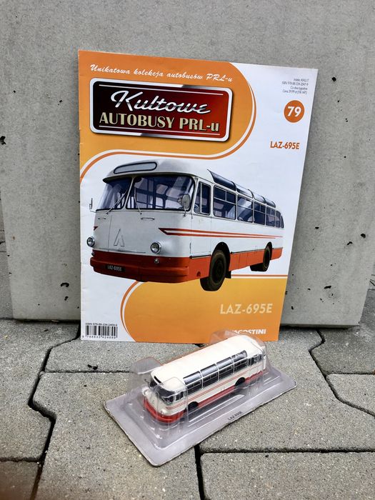 Czasopismo LAZ 695E-kultowe autobusy PRL,auta,model,kolekcja,zabytek