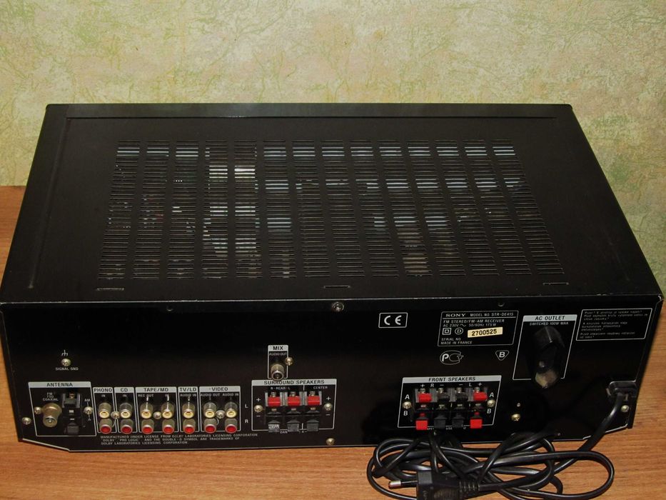 Ресивер SONY STR DE-415 / 5x100W / RDS / Bass Boost / Prologic.