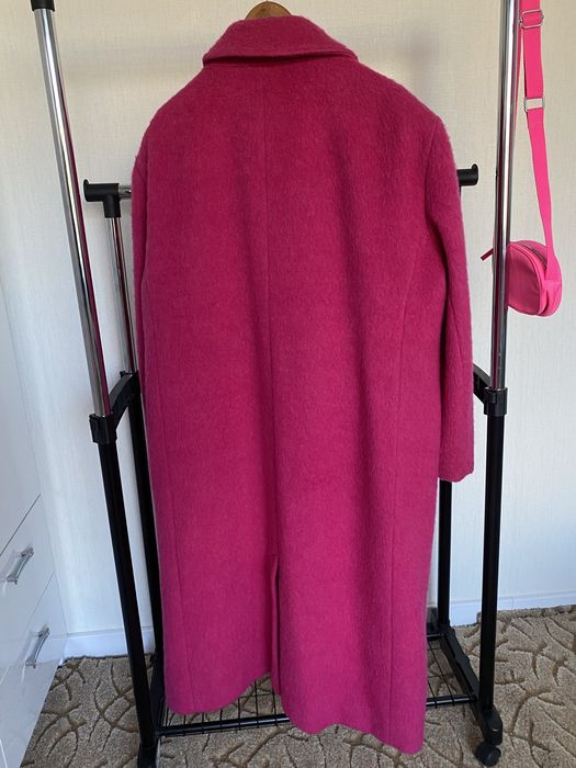 Пальто  рожеве NASTU Gal довге , розмір- M/L, в складі лама