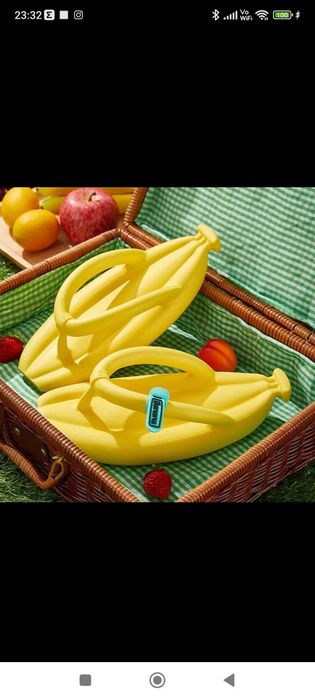 Hit slippers klapki r. 39 Banana gruba podeszwa