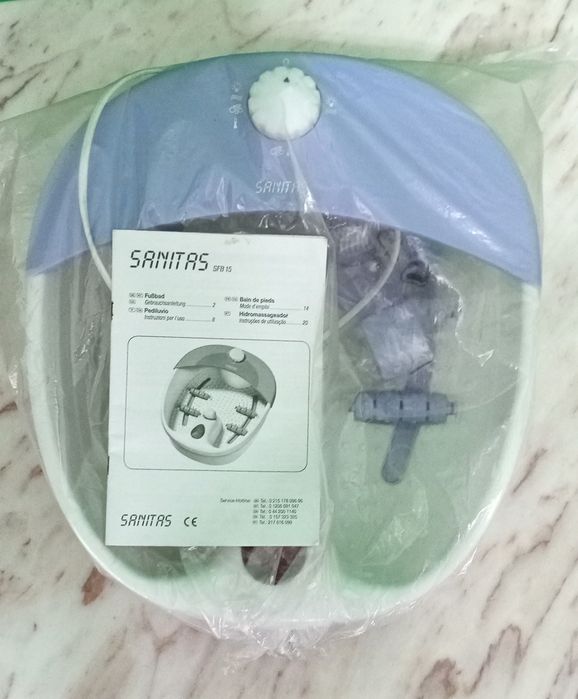 Sanitas Foot Hydro-Massage Device with Accessories.