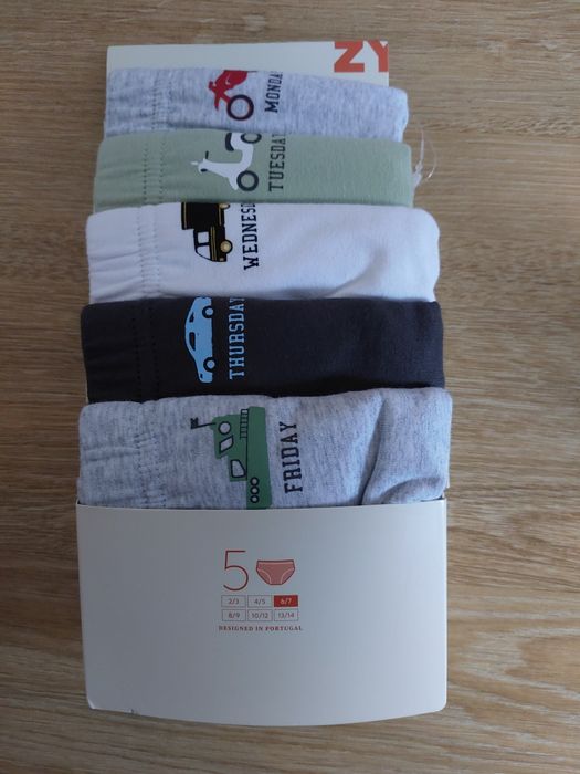 Pack 5 boxers menino 6-7 anos