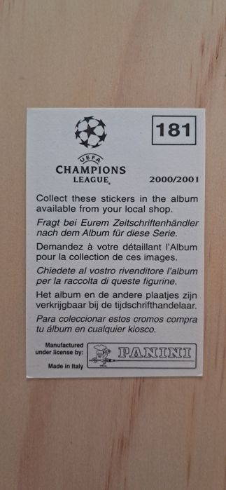 Cromo futebol de Antonio Conte(Uefa Champions League)da Panini