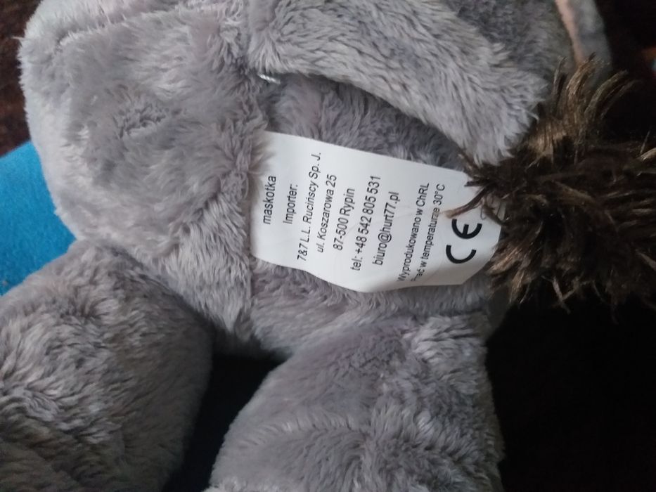 NOWY pluszowy słoń na prezent na święta