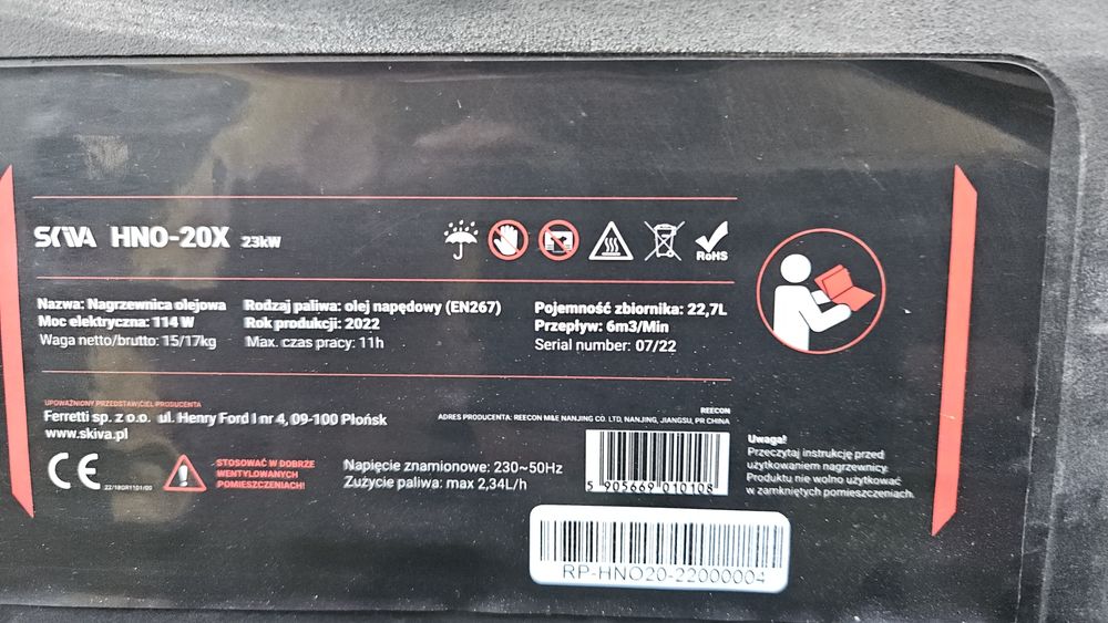 Skiva nagrzewnica 23kw