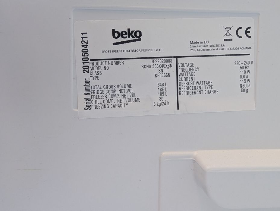 Холодильник Beko NoFrost 60 \60\185 Доставка Гарантия