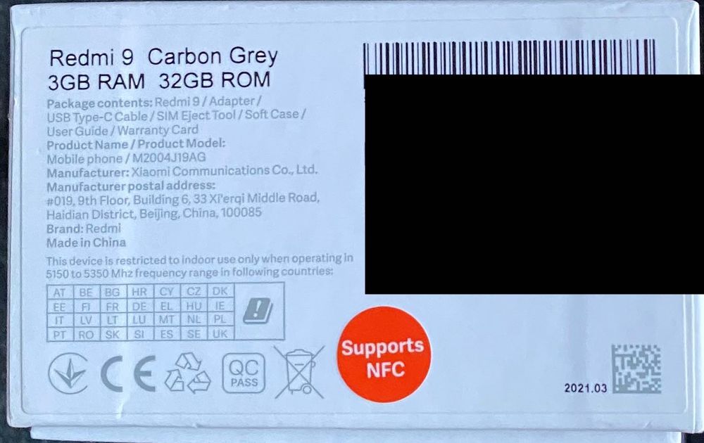 Smartphone Xiaomi Redmi 9 cinza 32GB