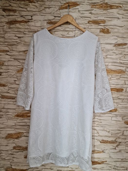 Ażurowa sukienka boho Zara S/M