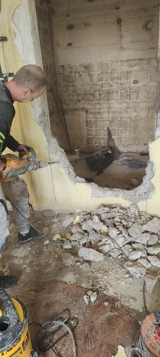 Odwierty, przewierty, cięcie oraz kucie betonu