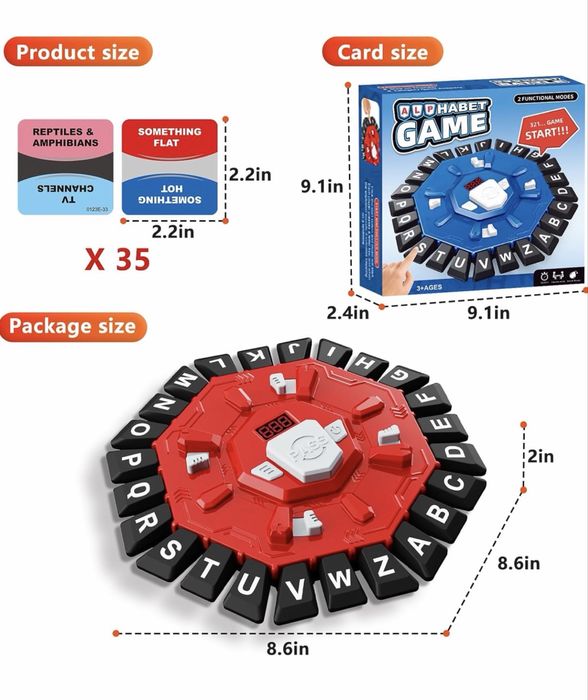 Настільна гра алфавіт англійською з таймером і двома режимами, Тік Так