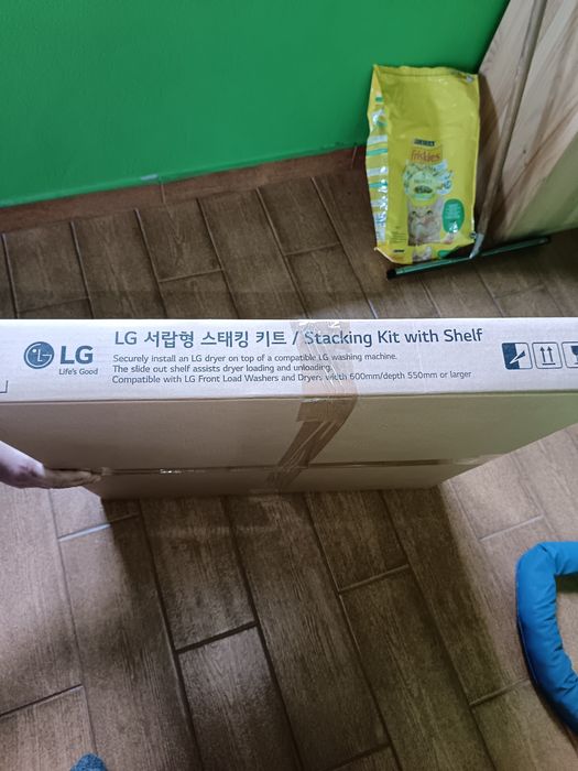 Kit de sobreposição para máquina de lavar e secar