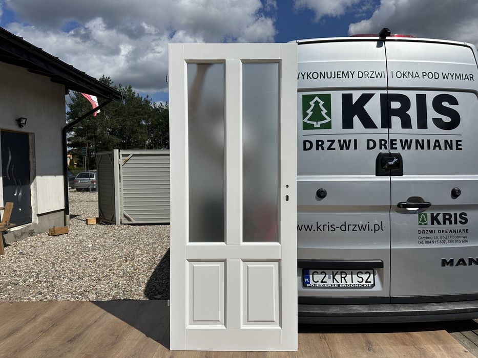 Drzwi wewnętrzne drewniane OD RĘKI białe Dostawa cała Polska NA WYMIAR