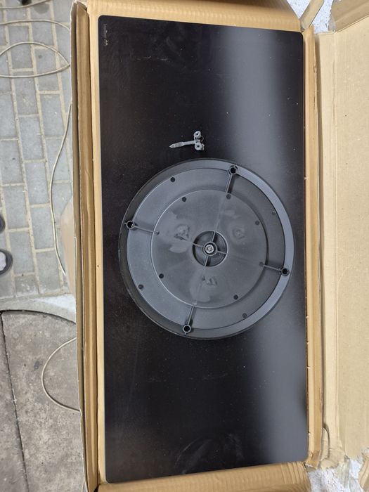 Stojak obrotowy na telewizor podstawa 75x35cm czarne szkło