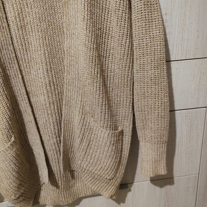 Sweter - kardigan beżowy