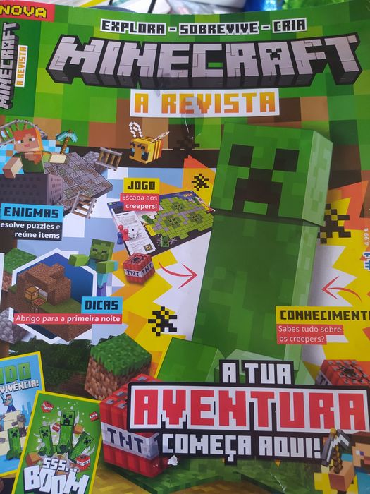 Revista Minecraft n°1 sem brindes mas com posters - oferta dos portes
