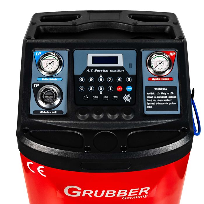 STACJA do obsługi KLIMATYZACJI serwis PÓŁ - AUTOMAT R134A blokada WAGI