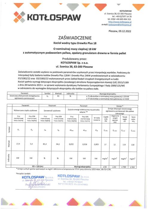 DrewKo Hybrid – kocioł pelletowy 18 kW