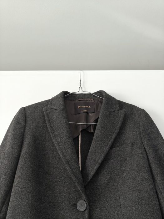 Garnitur damski Massimo dutti 36 S szary antracytowy kinowym marynarka spodnie wiskozowy