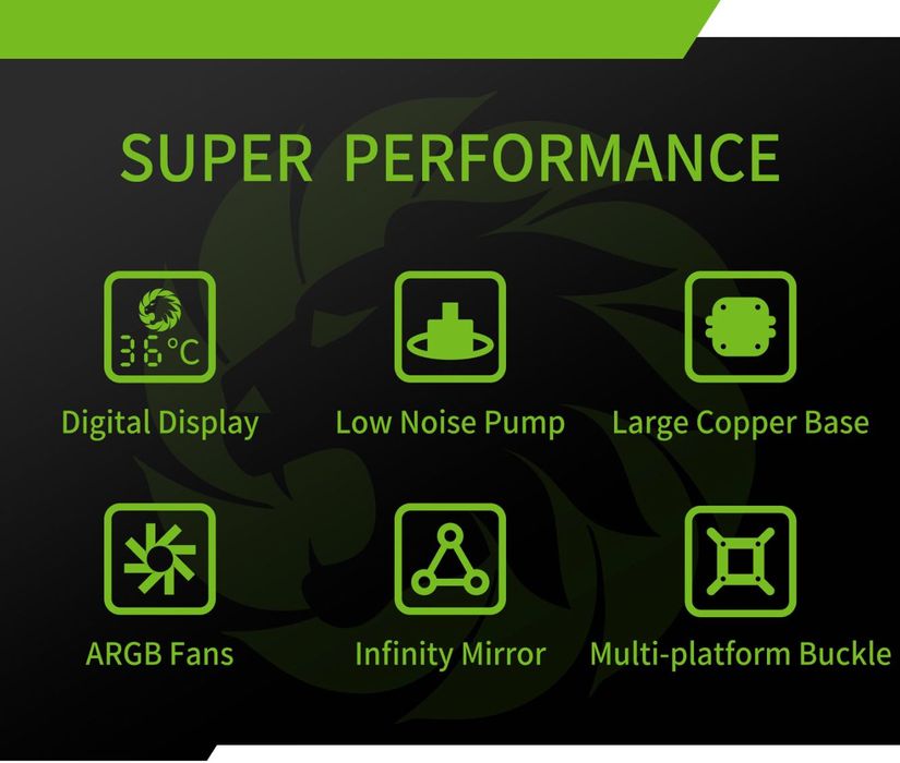 GameMax IceBurg 240V Digital BK, płynna chłodnica procesora 240mm ARGB