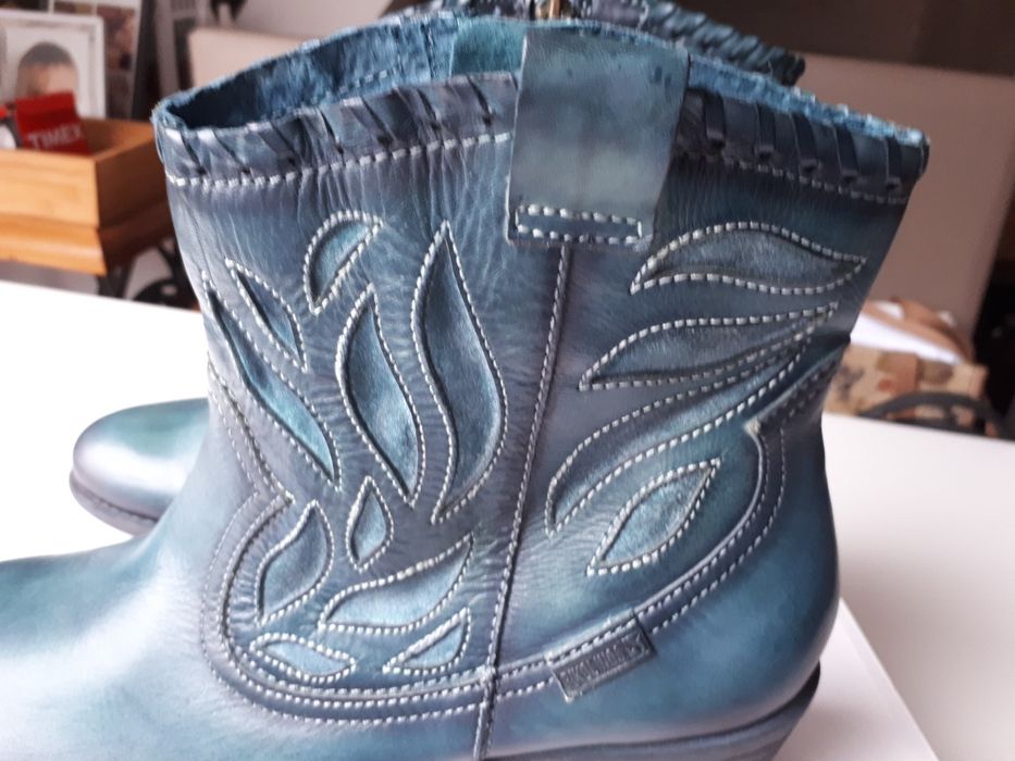 Botki  39 PIKOLINOS nowe niebieskie  PIĘKNE wzór