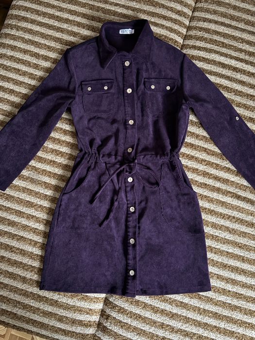 Сукня вельветова фіолетова