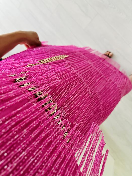 Asos Sukienka zdobiona frędzlami S