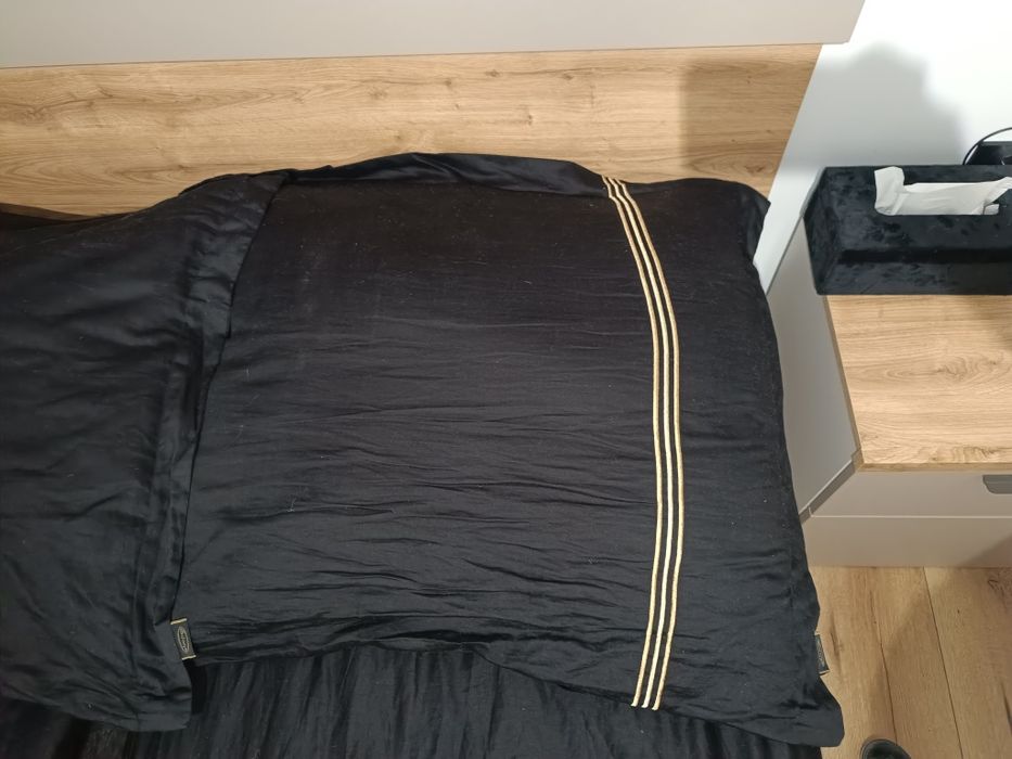 2x Pościel eurofirany  satyna bawełniana rozmiar 160X200 czarna