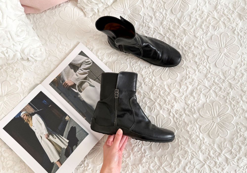 Skórzane botki Tod's 37 wygodne logowane premium buty jesień kazar leather