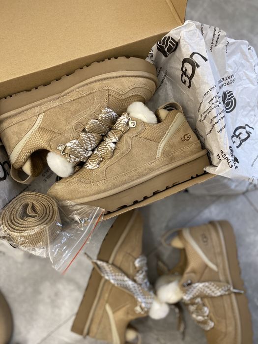 Жіночі кеди кросівки уги UGG LowMel бежеві / чорні